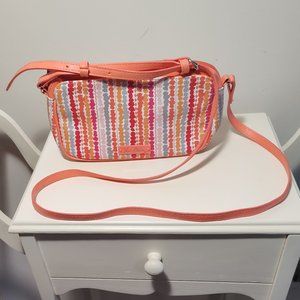 Vera Bradley confetti stripe crossbody bag, excellent to like new condition